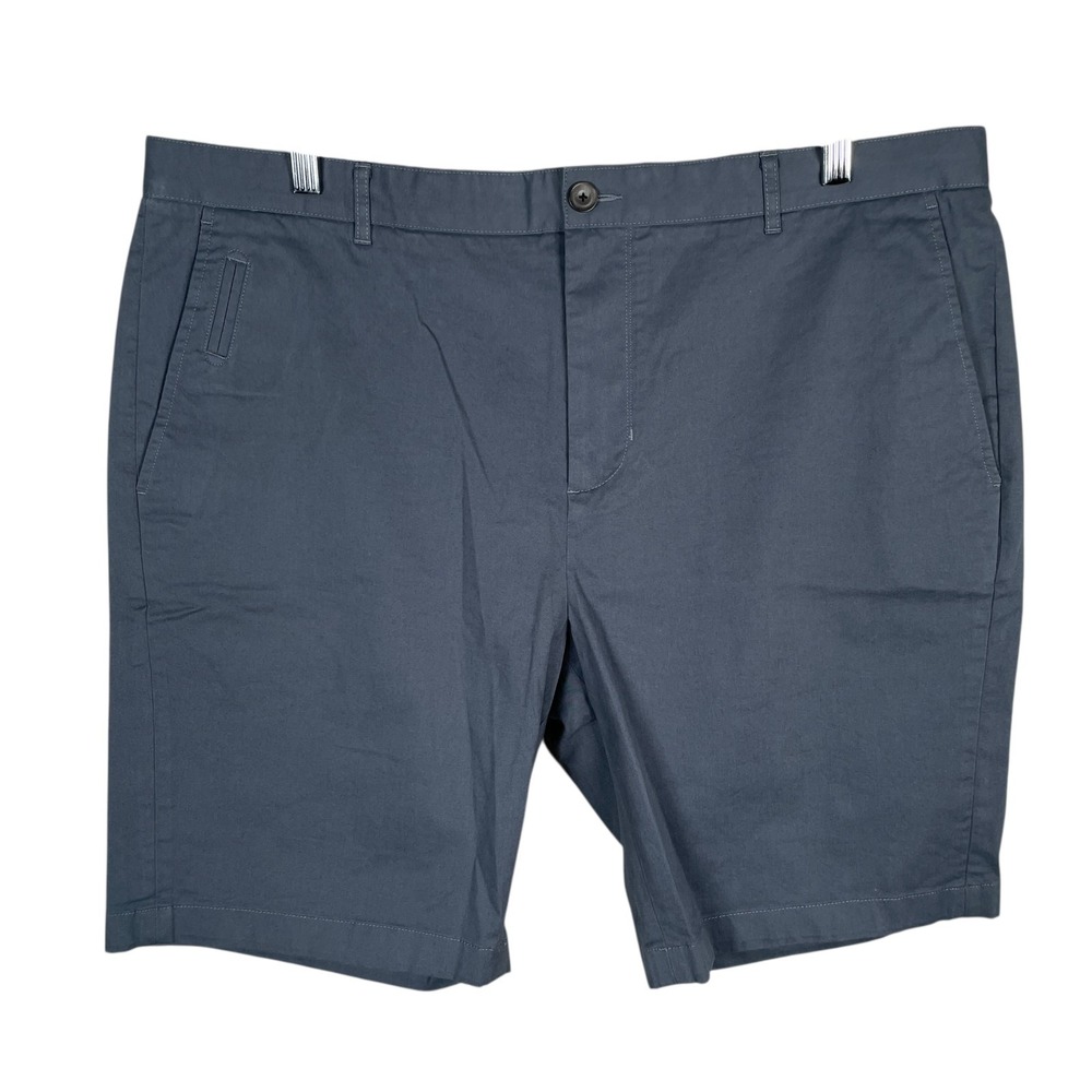 Vince Griffith Chino Shorts Slim Fit Mens 38 Blue Gray Flat Front Stretch Italy